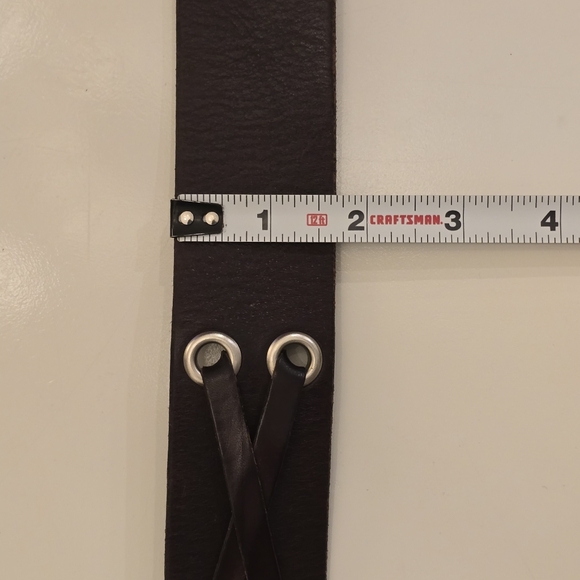 Y2K Abercrombie & Fitch Unisex Size L /36W Dark Brown Belt w/ Silver Oval Buckle - Picture 3 of 7